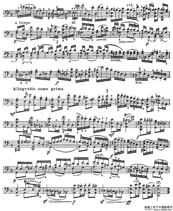 PIATTI 12 Caprices 之4（大提琴）