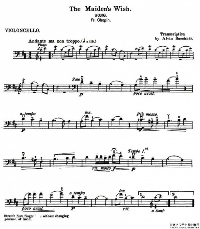 The Maidens Wish（少女的祈祷）（大提琴）