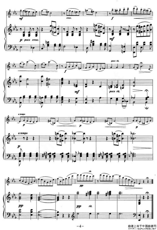 旋律-柴科夫斯基（小提琴+钢琴伴奏）