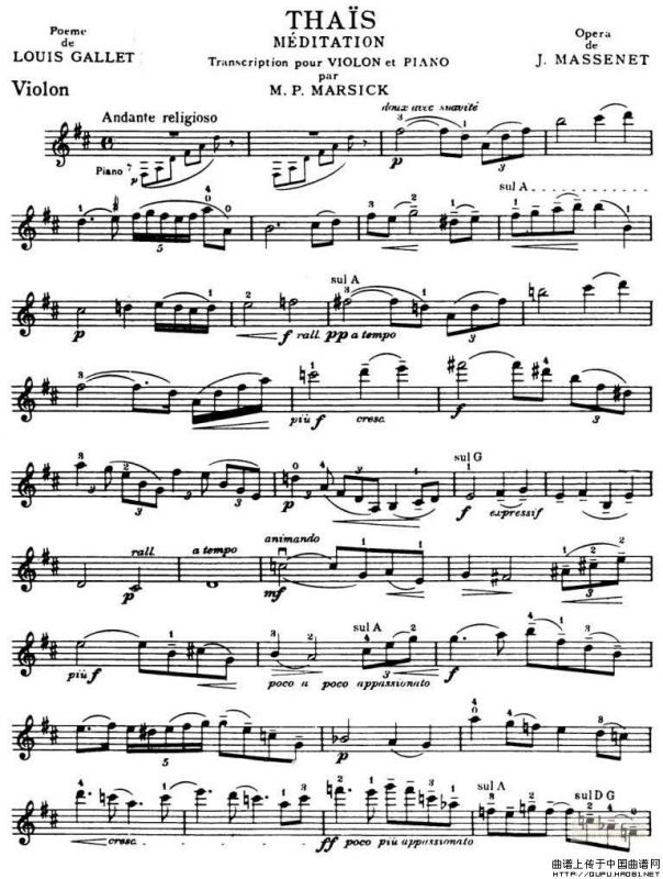 沉思（选自歌剧《泰伊思》）