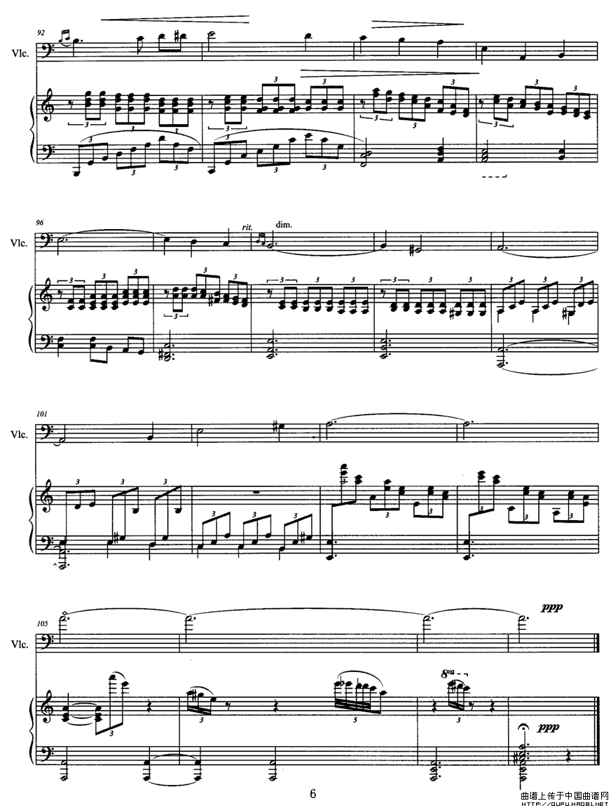 思念（大提琴+钢琴）