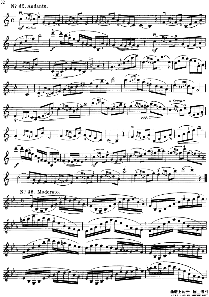 沃尔法特60首练习曲 Op.45（第31-40页）