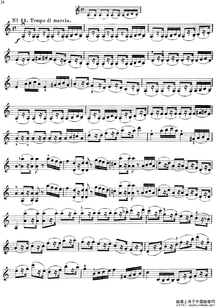 沃尔法特60首练习曲 Op.45（第31-40页）