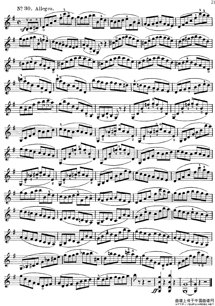 沃尔法特60首练习曲 Op.45（第21-30页）