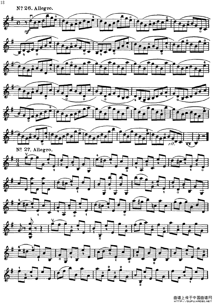 沃尔法特60首练习曲 Op.45（第11-20页）