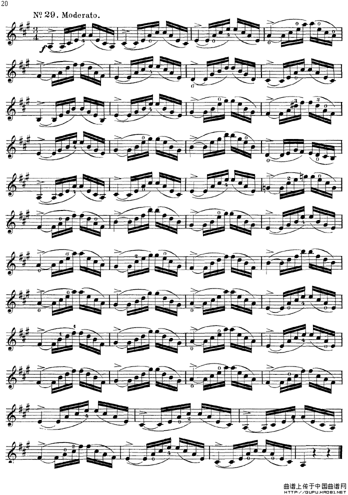 沃尔法特60首练习曲 Op.45（第11-20页）