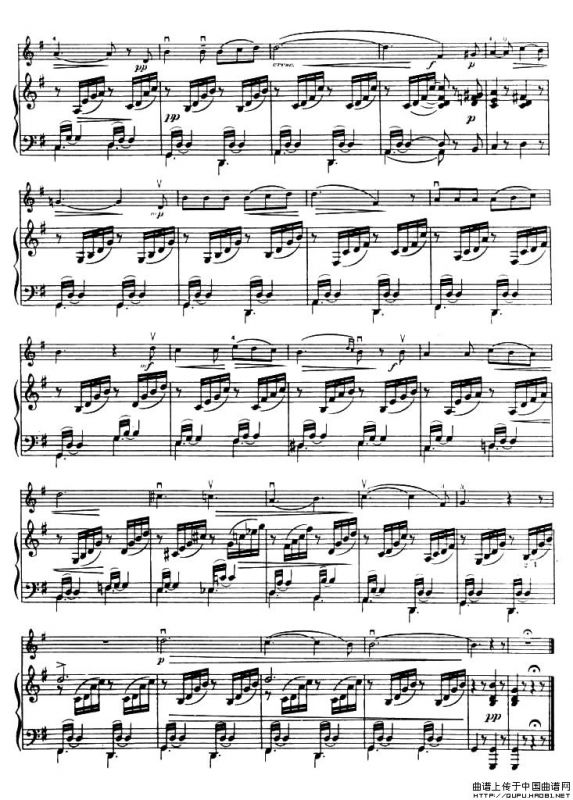 On Wings of Song（小提琴+钢琴）