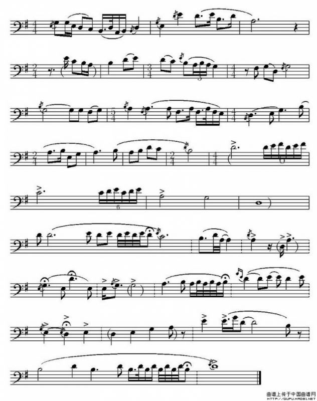 蝶恋花·答李淑一（赵开生作曲版、大提琴谱）