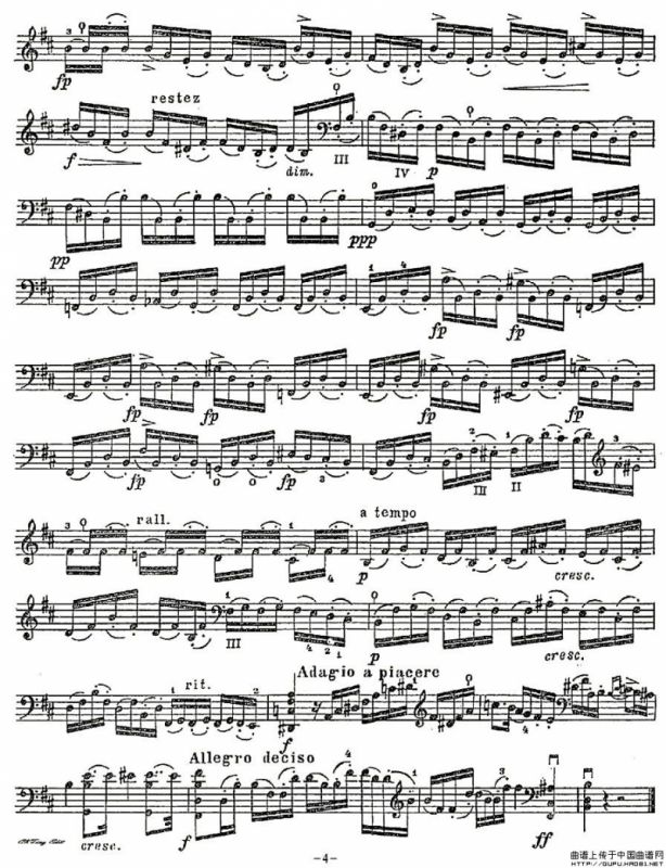 A. Piatti 12 Caprice Op.25（皮阿蒂 12首大提琴随想曲) 第十）