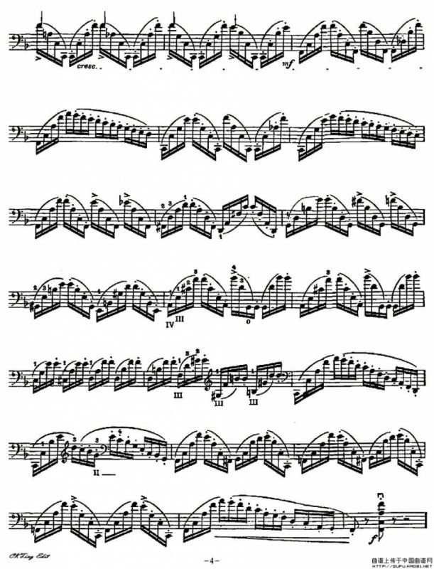 A. Piatti 12 Caprice Op.25（皮阿蒂 12首大提琴随想曲) 第五）