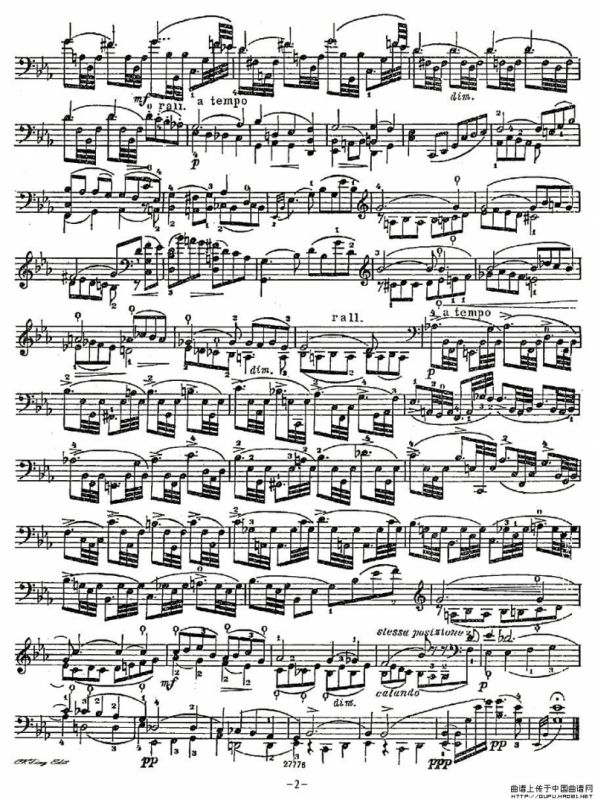 A. Piatti 12 Caprice Op.25（皮阿蒂 12首大提琴随想曲) 第二）