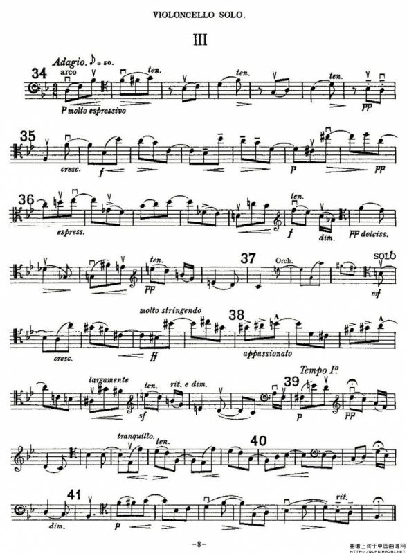 Edward Elgar Concerto e Minor Op85 For Cello（Cel）