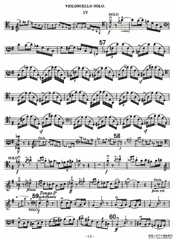 Edward Elgar Concerto e Minor Op85 For Cello（Cel）