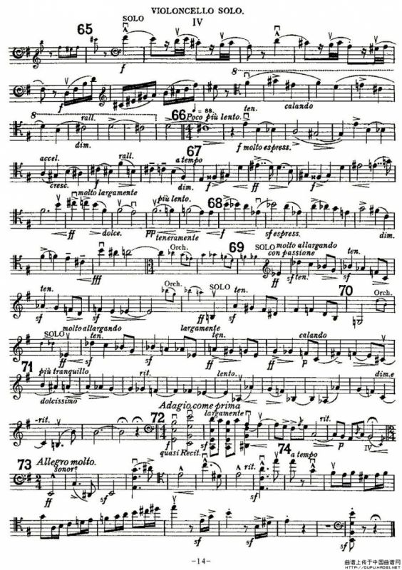 Edward Elgar Concerto e Minor Op85 For Cello（Cel）