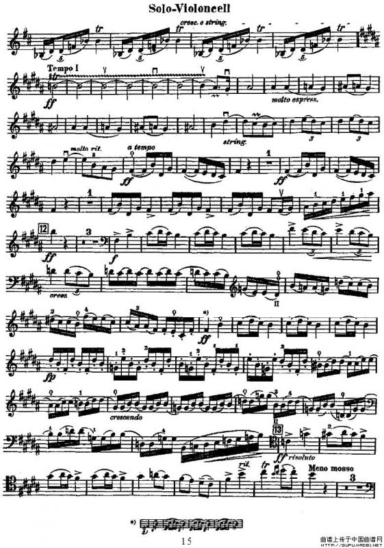 Dvorak - Cello Concerto（德沃夏克-大提琴协奏曲 [大提琴谱]）