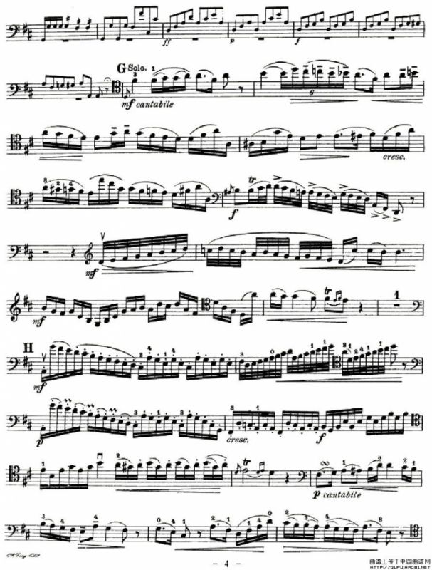 J. Haydn Concerto in D Major（海顿D大调大提琴协奏曲 [大提琴谱]）