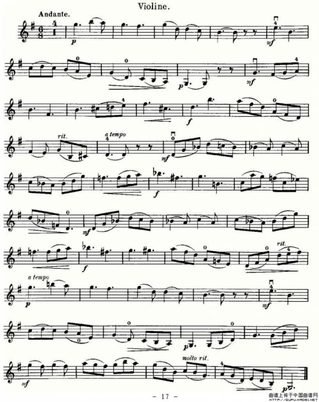 里丁格（Oskar_Rieding)b小调小提琴协奏）