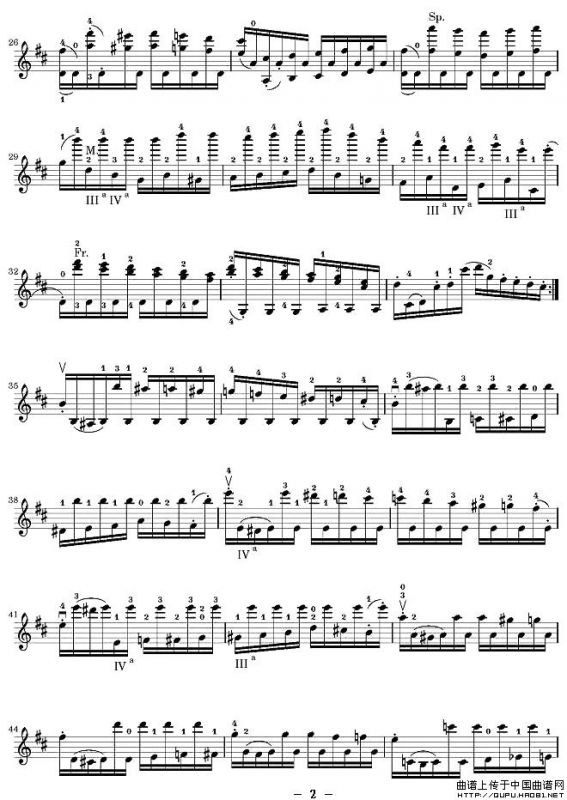 帕格尼尼24首随想曲No.2