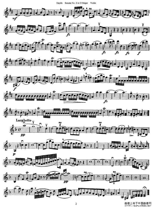 海顿D大调第二小提琴奏鸣曲
