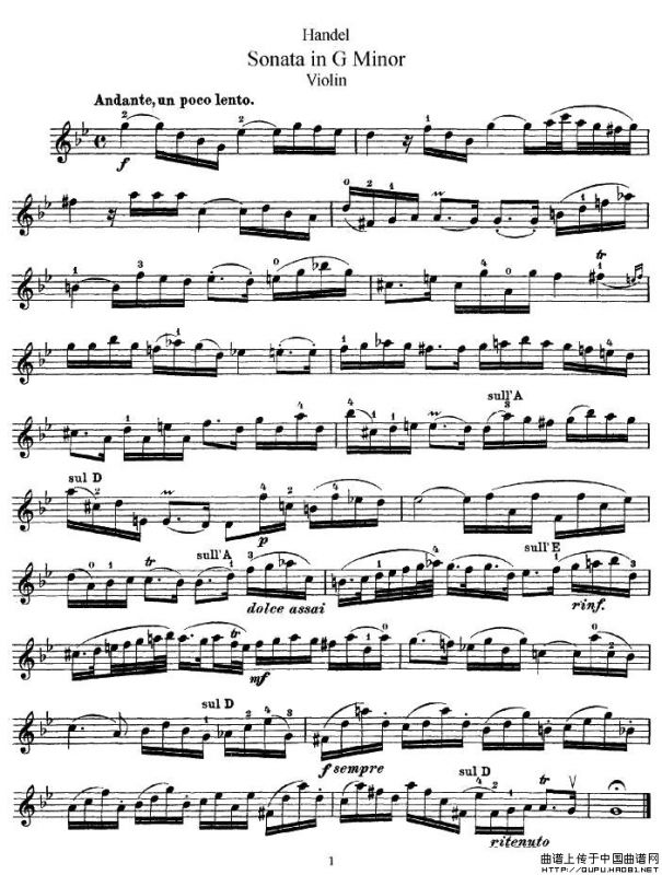 g小调小提琴奏鸣曲（亨德尔作曲版）
