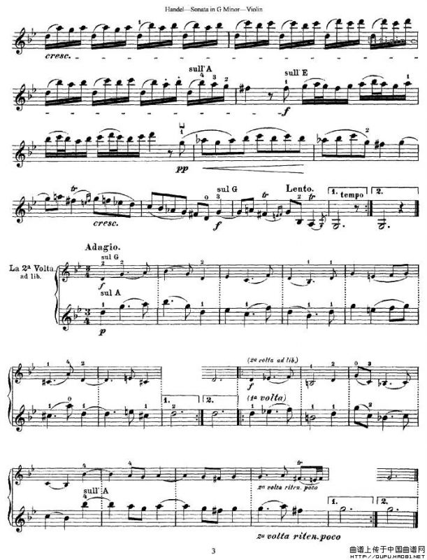 g小调小提琴奏鸣曲（亨德尔作曲版）