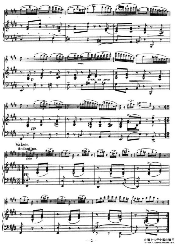 CANTABILE E VALZER（钢琴伴奏小提琴谱）