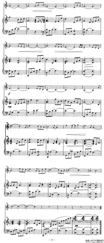 深情难了（钢琴伴奏小提琴谱）