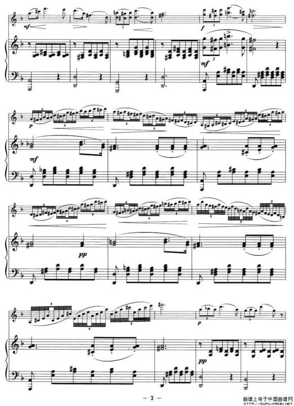 小夜曲（舒伯特作曲版、钢琴伴奏小提琴谱）