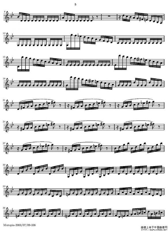 维瓦尔第“四季套曲”之夏（第二小提琴谱）