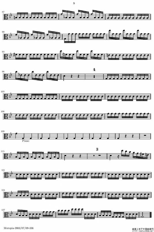 维瓦尔第“四季套曲”之夏（中提琴谱）