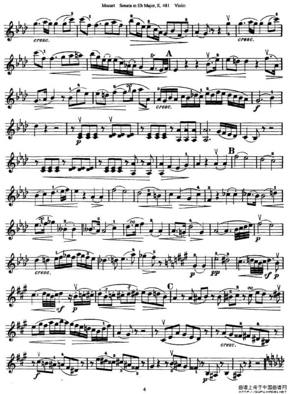 Sonata in Eb Major K.481