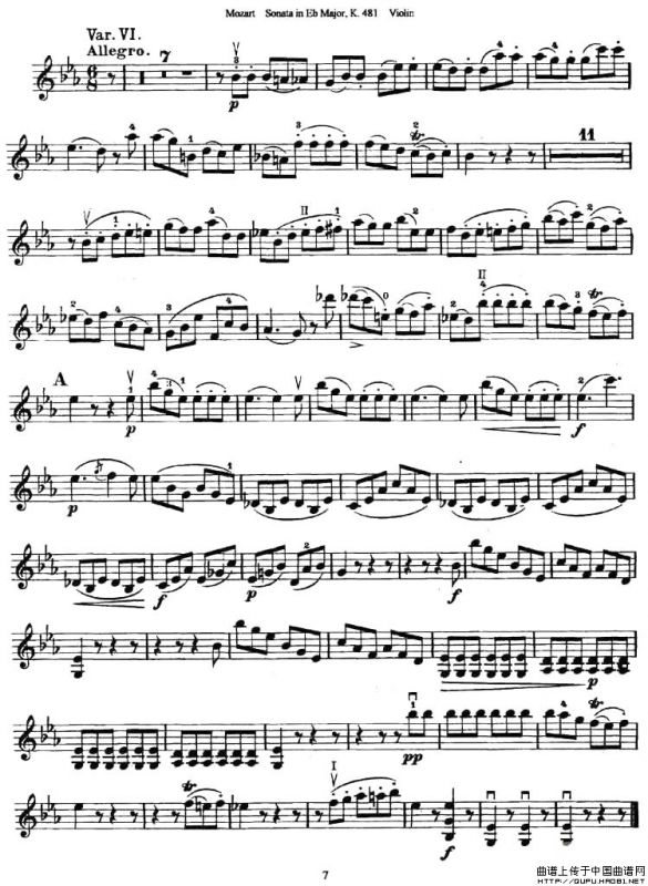 Sonata in Eb Major K.481