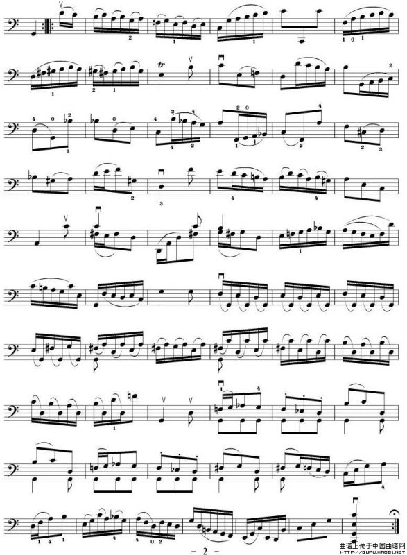 吉格舞曲（大提琴谱）