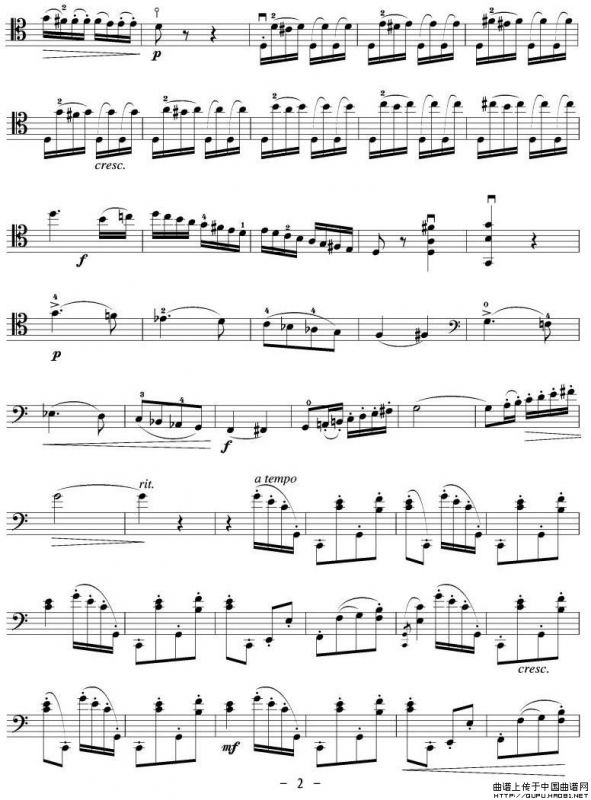 回旋曲（凯里尼作曲版）（大提琴谱）