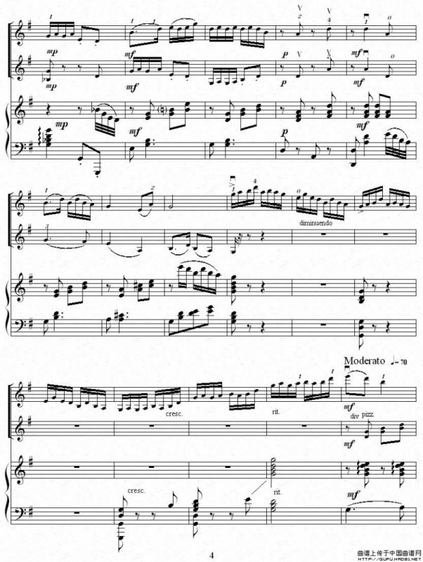 扑蝶舞曲（小提琴二部齐奏＋钢琴）