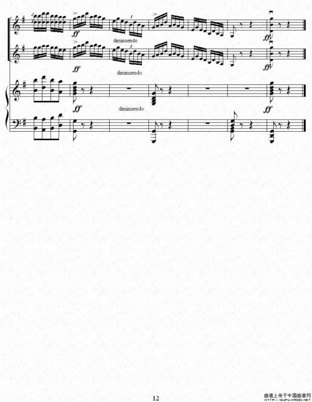 扑蝶舞曲（小提琴二部齐奏＋钢琴）