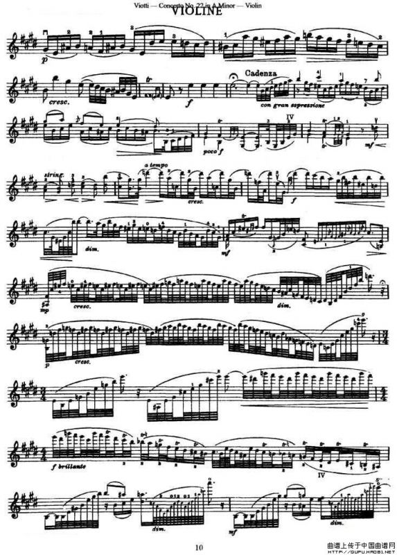 维奥蒂VIOTTI《Concerto No.22 in A Minor》（II.)小提琴）