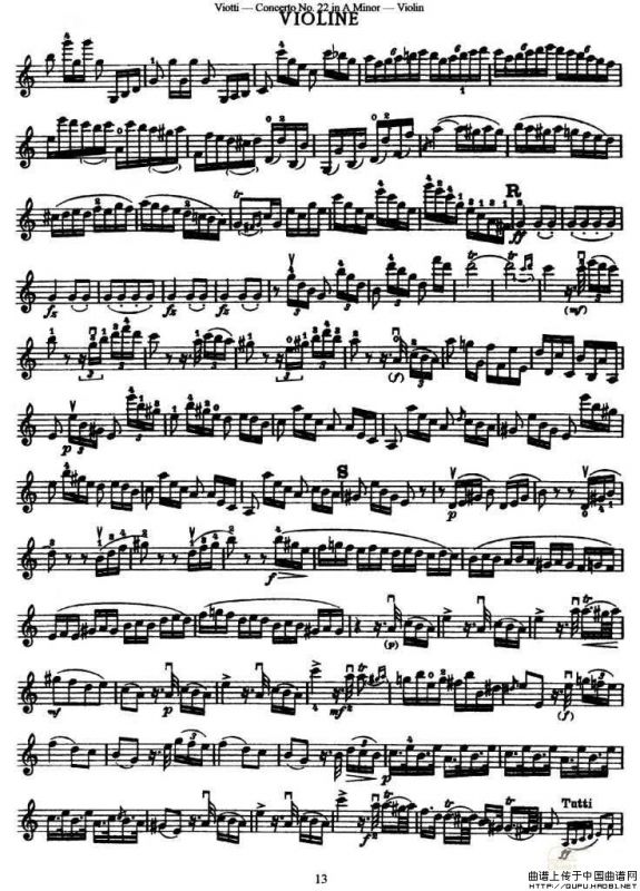 维奥蒂VIOTTI《Concerto No.22 in A Minor》（II.)小提琴）