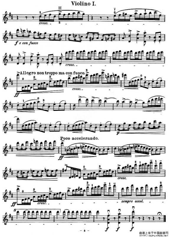 QUARTET No.1 IN D MAJOR Op.11（弦乐四重奏、小提琴分谱）