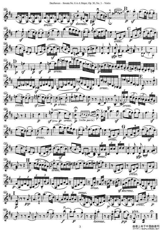 Sonata No.6 in A Major，Op.30，No.1（第六号小提琴奏鸣曲A大调op.）