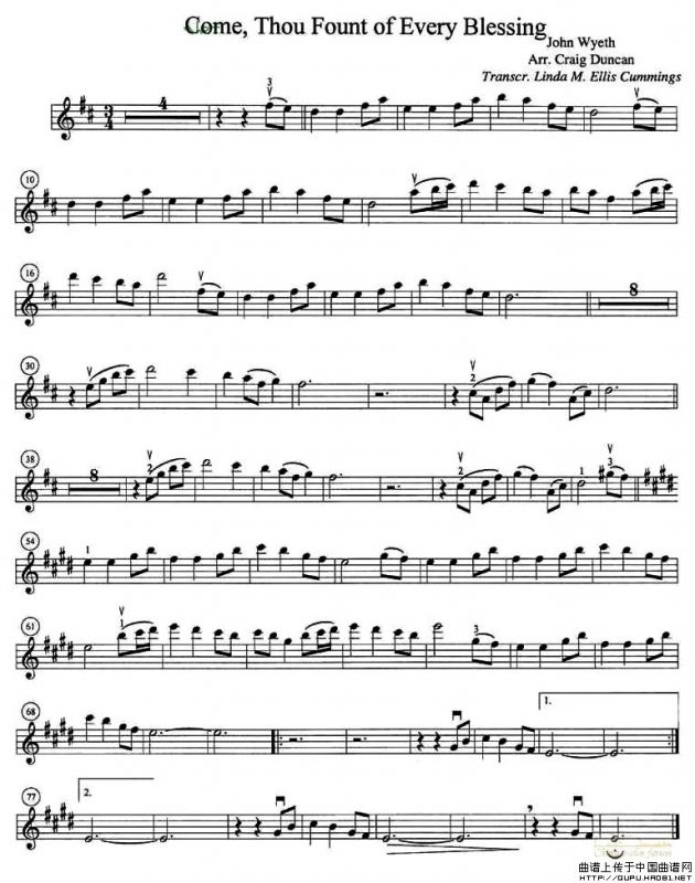 Come，Thou Fount of Every Blessing