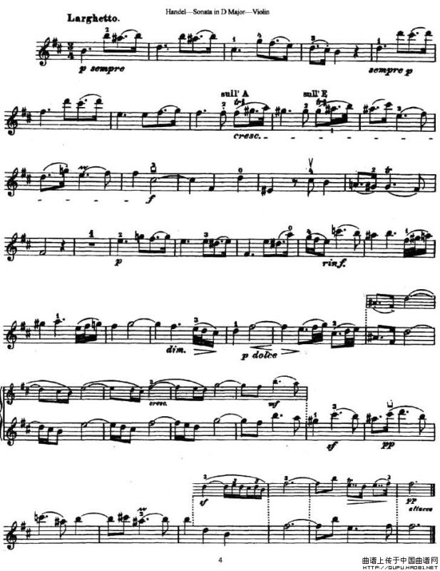 Sonata No.4 in D Major