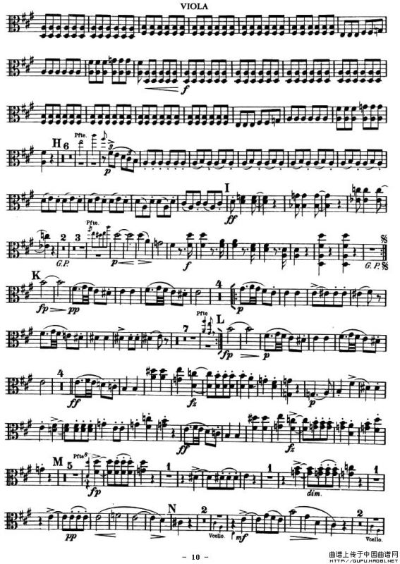 TROUT-QUARTET（中提琴谱）