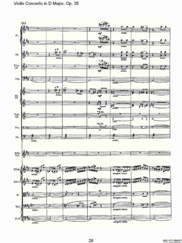 D大调小提琴协奏曲, Op.35第三乐章（一）