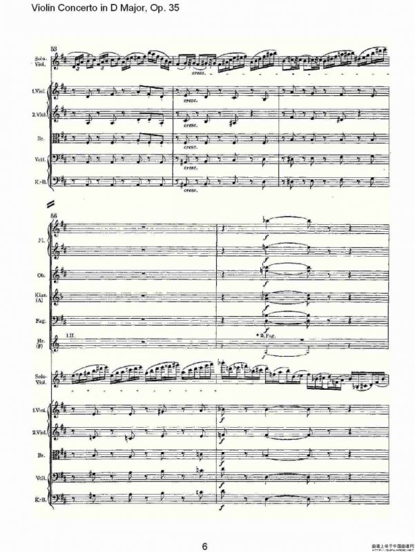 D大调小提琴协奏曲, Op.35第一乐章（一）