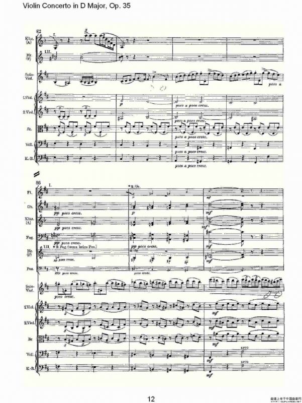 D大调小提琴协奏曲, Op.35第一乐章（一）