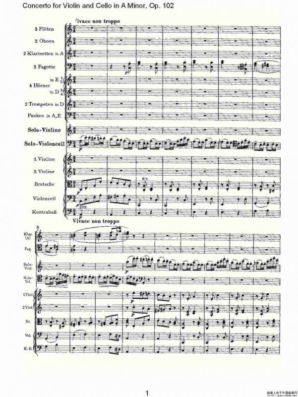 A小调小提琴与大提琴协奏曲, Op.102第三乐章