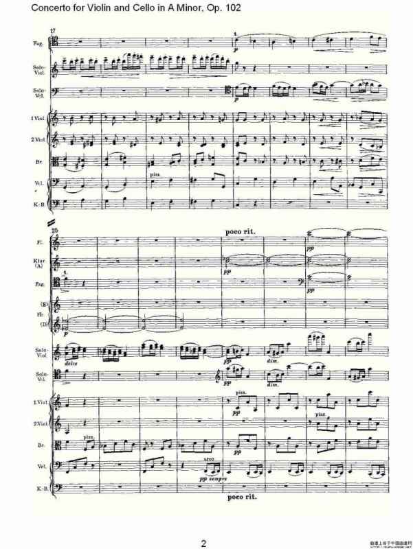 A小调小提琴与大提琴协奏曲, Op.102第三乐章