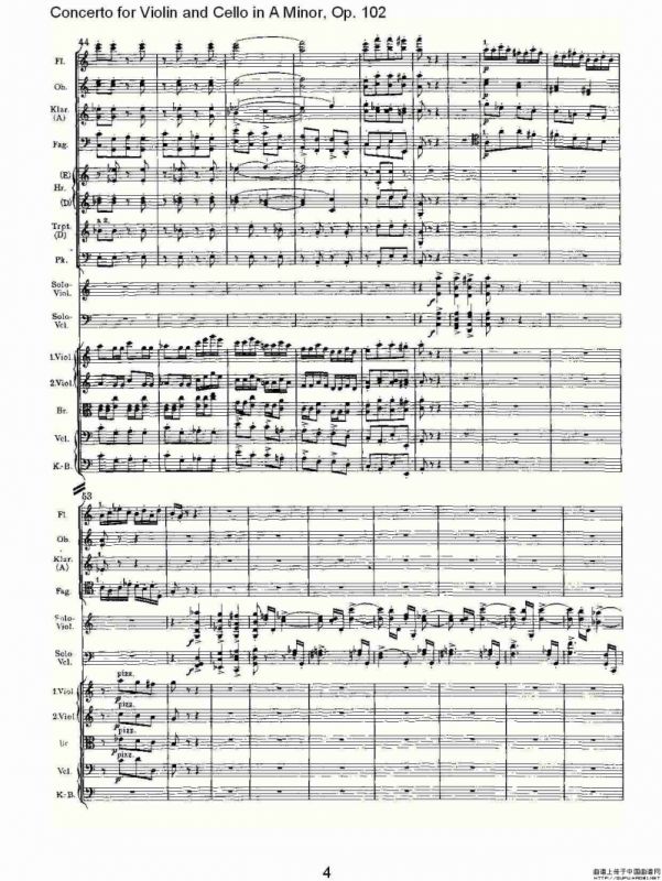 A小调小提琴与大提琴协奏曲, Op.102第三乐章