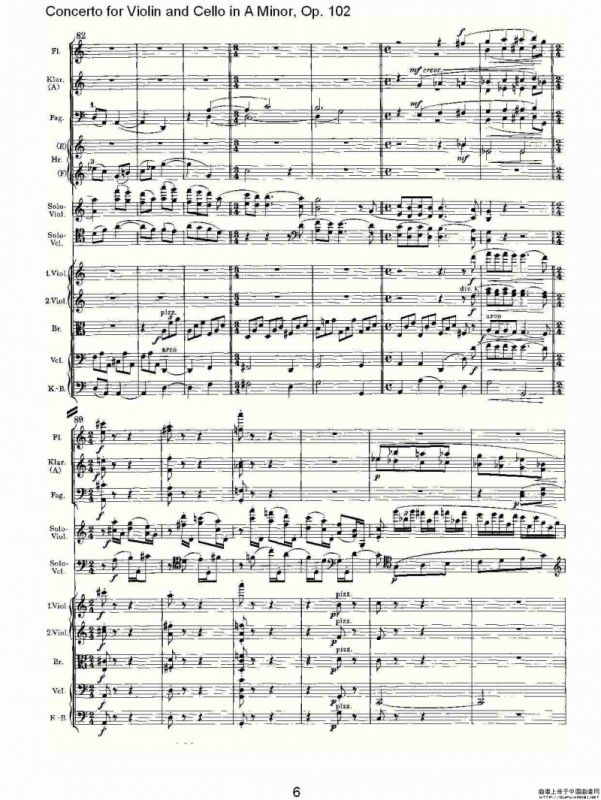 A小调小提琴与大提琴协奏曲, Op.102第三乐章